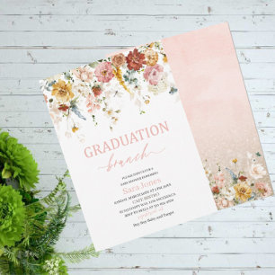Invitación Flores Acuarela Brunch de graduación Baby Shower I