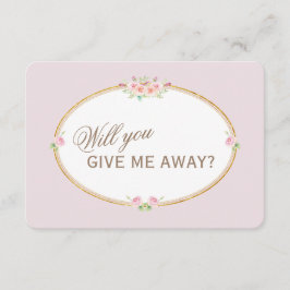 Invitación Flores Acuarela Dorado ¿Me Darás Lejos?