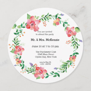 Invitación Flores acuáticas