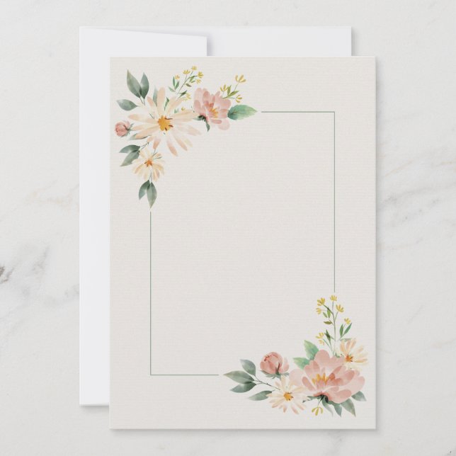 Invitación Flores acuáticas (Anverso)