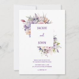 Invitación Flores acuáticas. Boda.