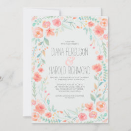Invitación Flores acuáticas Boda elegante y sencillo