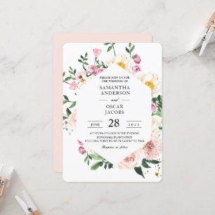 Invitación Flores acuáticas de belleza coloridas y modernas