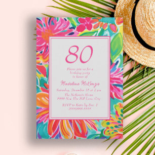 Invitación Flores acuáticas de Naranja rosado caliente 80 cum