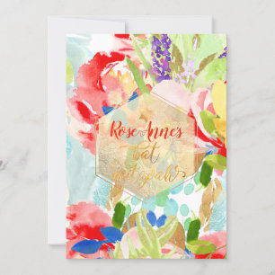 Invitación Flores acuáticas de primavera de PixDezines Bat Mi