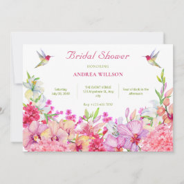 Invitación Flores acuáticas Ducha de novia en el jardín de av