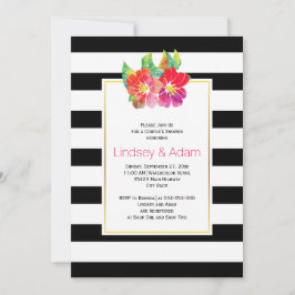 Invitación Flores acuáticas, duchas de parejas bodas