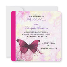 Flores acuáticas elegantes con Boda de mariposa