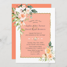 Flores acuáticas modernas Boda de coral vivo