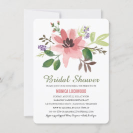 Invitación Flores acuáticas románticas | Ducha de novia