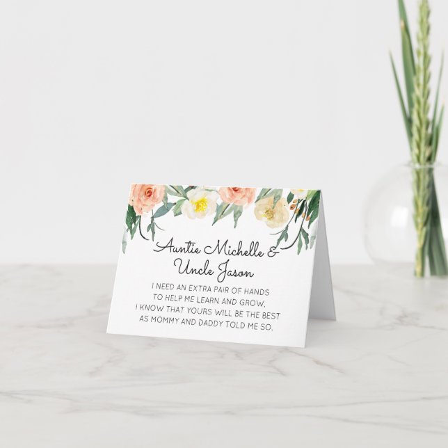 Invitación Flores acuáticas serán mis padrinos (Anverso)