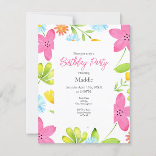 Invitación Flores acuáticas tosadas