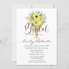 Invitación Flores amarillas heladas crema de hielo cone ducha