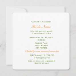 Invitación flores amarillas vintage ducha de novia