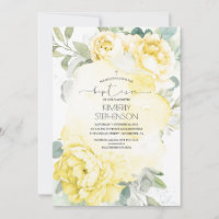 Flores amarillas vintage y bautismo vegetal