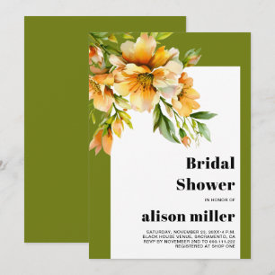 Invitación Flores anaranjadas amarillas de Rhododendron para