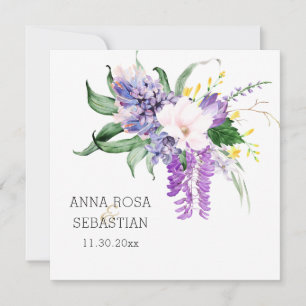 Invitación *~* Flores AR15 QR Boda Floral RSVP