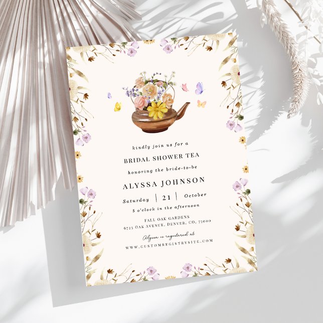 Invitación Flores aromáticas florales para el té de la olla (Subido por el creador)