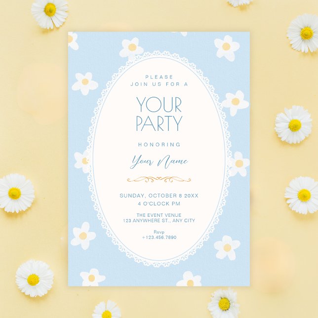 Invitación Flores azules (Subido por el creador)