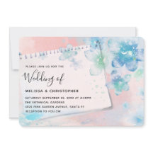 Flores Azules Bonitas sobre Fondo Rosa Boda