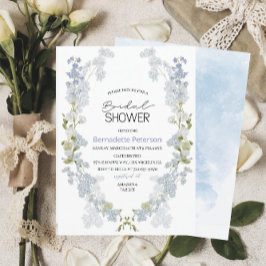 Invitación Flores azules de Delphinium Bridal Shower