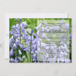 Invitación Flores azules duchas nupciales