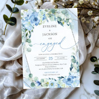 Flores azules opulentas sabios de plata boho Compr