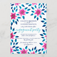 Flores azules rosas dejan compromiso de pintura ac