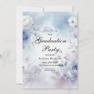 Invitación Flores azules suaves y niebla de lavanda