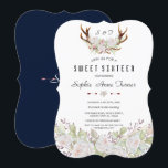 Invitación Flores blancas blancas de colores dulces 16<br><div class="desc">Diseño original y elegante de Rosas Blancas Rosadas. En el fondo, un ramo con los mismos rosas, todo de fondo blanco, se adorna con bonitas acuarelas con un ramo de rosas blancas. En la parte de atrás un rico fondo azul marino, flechas con corazones, flores e iniciales. Añade tu información....</div>