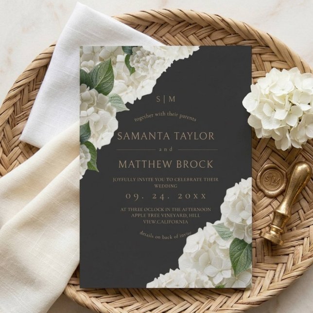 Invitación Flores Blancas ⎮Boda Moderna Todo en Uno (Subido por el creador)