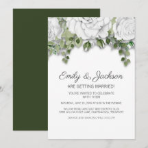 Flores blancas elegantes dibujadas a mano Boda ver