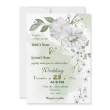 flores blancas hojas verdes boda