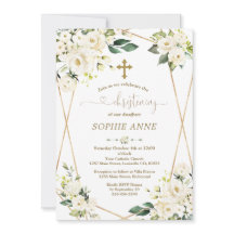 Flores blancas musicales Chica de oro Christening