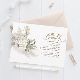 Invitación Flores Blancas Pampas Grass Greenery Bridal Brunch