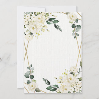 Invitación Flores Blancas para boda