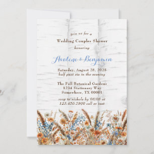 Invitación Flores Boda de árbol de birco blanco Ducha de las