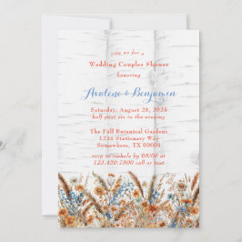 Invitación Flores Boda de árbol de birco blanco Ducha de las 