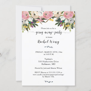 Invitación Flores brillantes Boho se desvía foto Fiesta