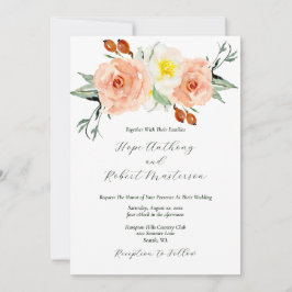 Invitación Flores Brillantes de Verano Boda
