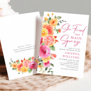 Invitación Flores Brillantes Florales Cítricas Fiesta de Desp