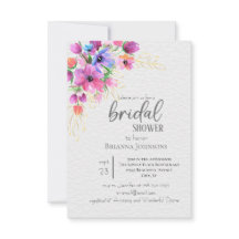 Flores brillantes Verdor Dorado Ducha Bridal