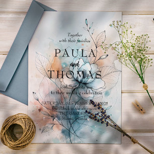 Invitación Flores brumosas