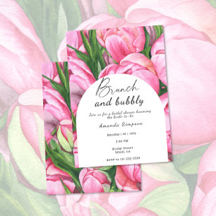 Invitación Flores - Brunch y ducha de novia burbujeante
