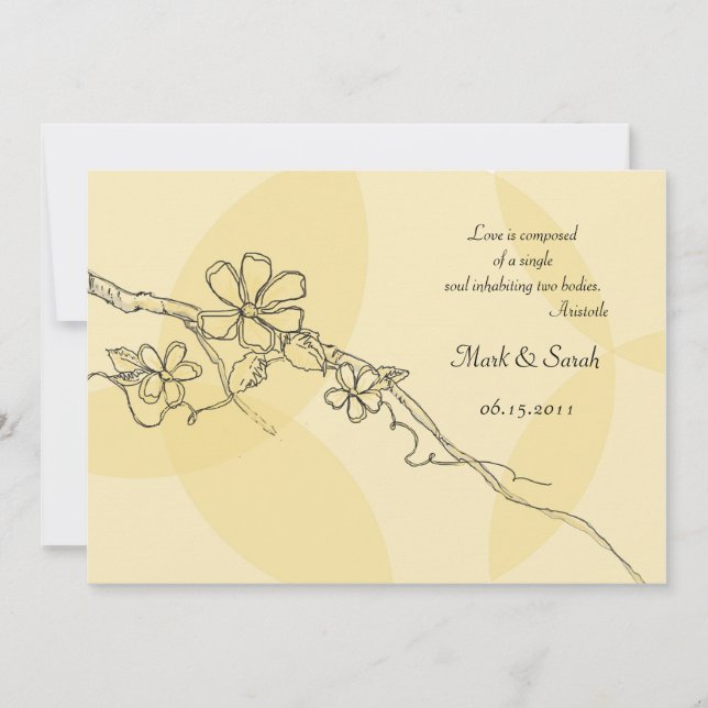 Invitación Flores caprichosas que casan Iinvitation 2 (Anverso)