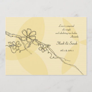 Invitación Flores caprichosas que casan Iinvitation 2