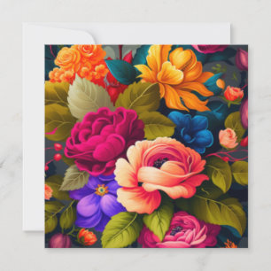 Invitación Flores coloridas