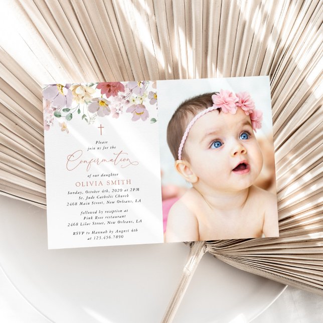Invitación Flores Coloridas, Flores Silvestres, Boho, Confirm (Subido por el creador)