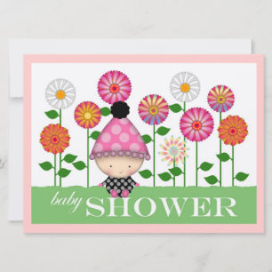 Invitación Flores Coloridas Lindas y Shower de Bebé