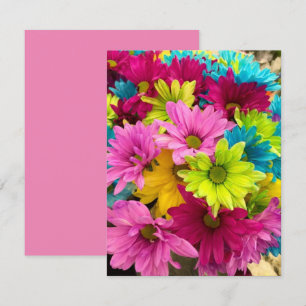 INVITACIÓN FLORES COLORIDOS BRILLANTES